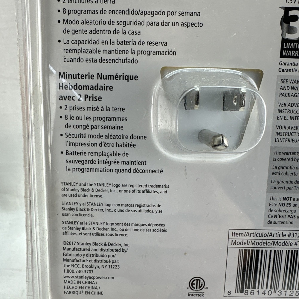 Stanley Timermax Programable Digital Indoor Weekly Timer NEW - Picture 6 of 8